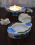 Blue Pottery T-Light Holder Set Of 2 Pcs.